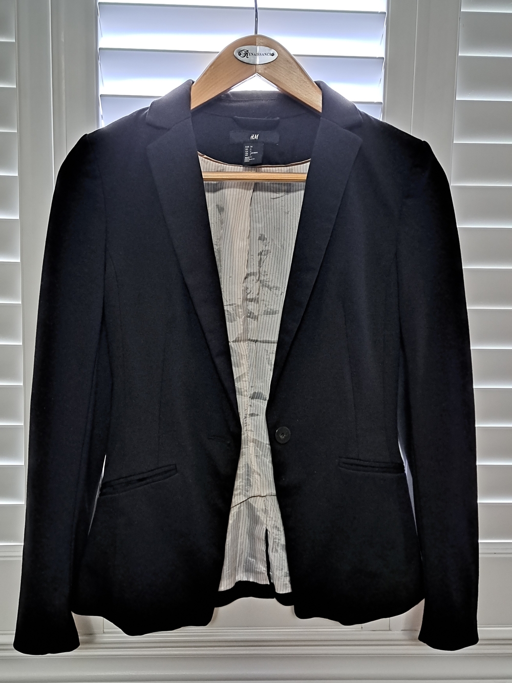 H&M Black Women's Single-Button Blazer